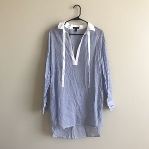J.Crew Striped Shirt Dress Beach Swimsuit Coverup